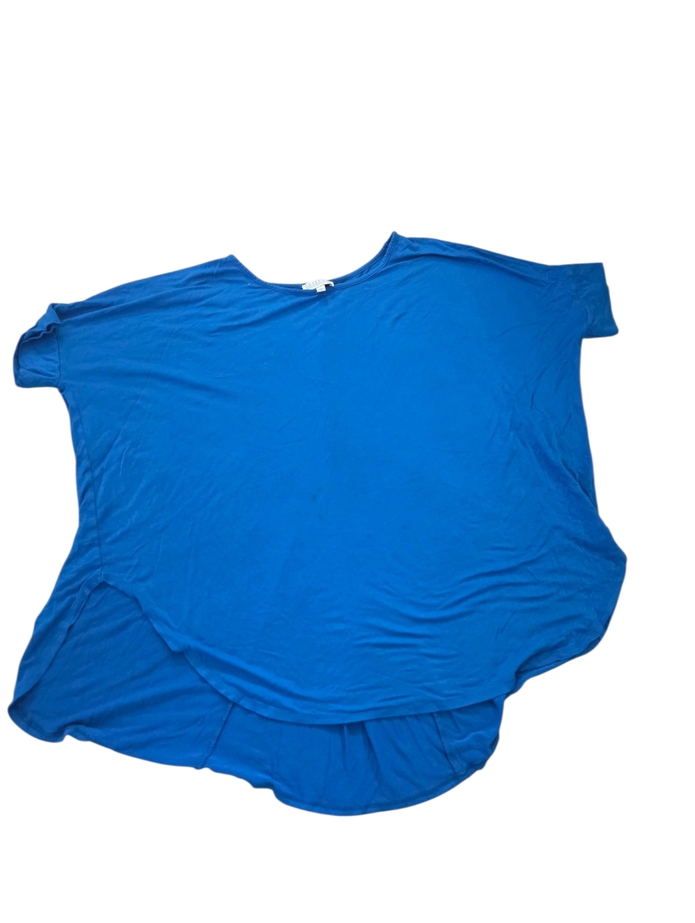 Joseph A bright blue short sleeve baggy tunic top, M. EUC.